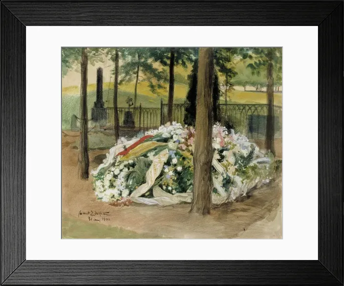 Framed Print : Each Decorated Tomb of Alexandra Edelfelt, 1901. Creator: Albert Edelfelt Framed Print : Each Decorated Tomb of Alexandra Edelfelt, 1901. Creator: Albert Edelfelt