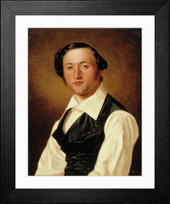 Framed Print : Portrait of Johan Knutson, 1840. Creator: Nils Jakob Blommer Framed Print : Portrait of Johan Knutson, 1840. Creator: Nils Jakob Blommer