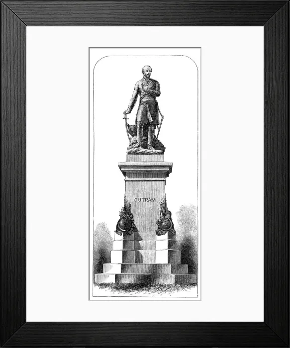 Framed Print : Statue of Sir James Outram, Thames Embankment, 1871. Creator: Unknown Framed Print : Statue of Sir James Outram, Thames Embankment, 1871. Creator: Unknown