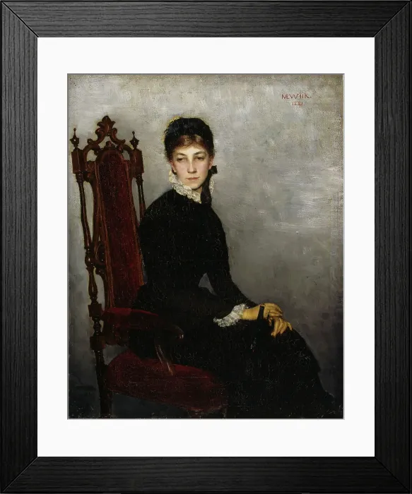 Framed Print : Portrait of Hilda Wiik, 1881. Creator: Maria Wiik Framed Print : Portrait of Hilda Wiik, 1881. Creator: Maria Wiik