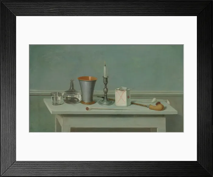 Framed Print : Still Life with a Candle, 1795-1797. Creator: Nils Schillmark Framed Print : Still Life with a Candle, 1795-1797. Creator: Nils Schillmark