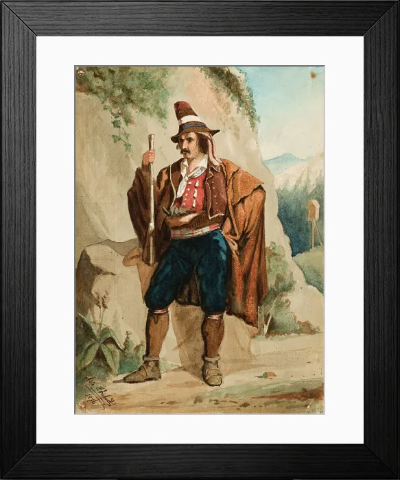 Framed Print : Italian bandit, 1870. Creator: Albert Edelfelt Framed Print : Italian bandit, 1870. Creator: Albert Edelfelt