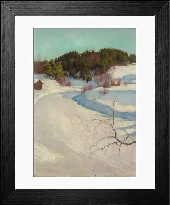 Framed Print : Winter Landscape, Myllykylä, 1896. Creator: Pekka Halonen Framed Print : Winter Landscape, Myllykylä, 1896. Creator: Pekka Halonen