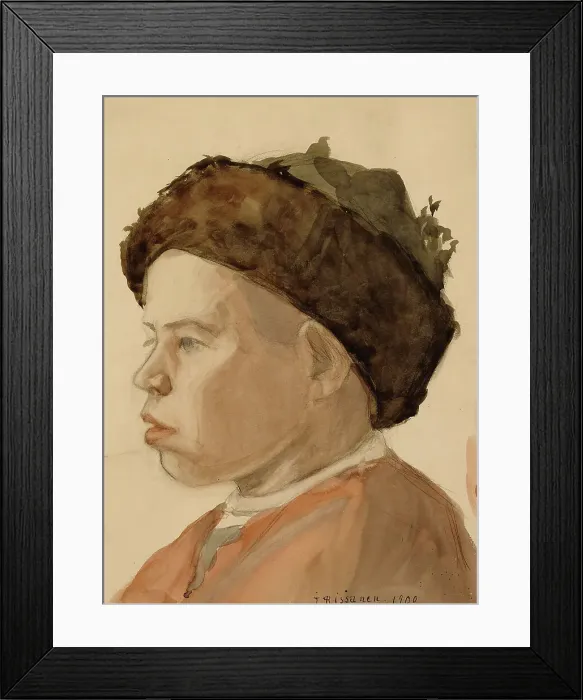 Framed Print : Head of a Boy, 1900. Creator: Juho Rissanen Framed Print : Head of a Boy, 1900. Creator: Juho Rissanen