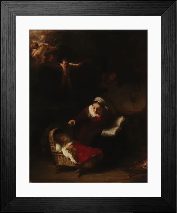 Framed Print : The Holy Family, copy after Rembrandt, 1892. Creator: Venny Soldan-Brofeldt Framed Print : The Holy Family, copy after Rembrandt, 1892. Creator: Venny Soldan-Brofeldt
