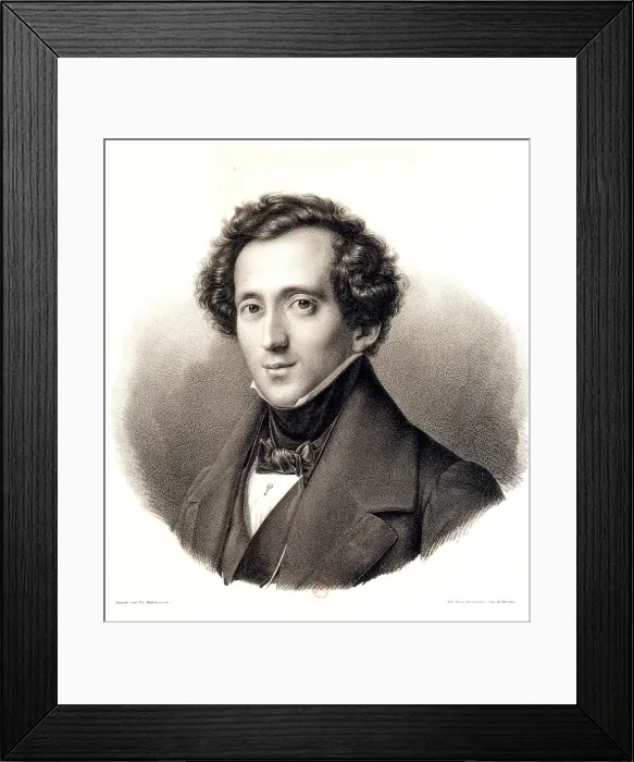 Framed Print : Portrait of the pianist and composer Felix Mendelssohn Bartholdy (1809-1847), c 1840. Creator: Dircks, Auguste (1806-1871) Framed Print : Portrait of the pianist and composer Felix Mendelssohn Bartholdy (1809-1847), c 1840. Creator: Dircks, Auguste (1806-1871)