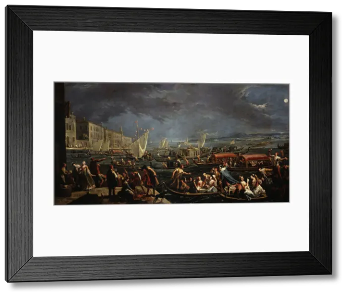 Framed Print : The feast of Saint Martha in Venice (La Sagra di Santa Marta), 1750-1755. Creator: Diziani, Gaspare (1689-1767) Framed Print : The feast of Saint Martha in Venice (La Sagra di Santa Marta), 1750-1755. Creator: Diziani, Gaspare (1689-1767)