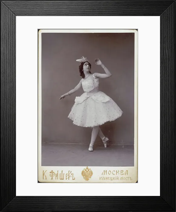 Framed Print : Portrait of Vera Karalli as Odette in P. Tchaikovsky's ballet Swan Lake, 1906. Creator: Fischer, Karl August (1859-after 1923) Framed Print : Portrait of Vera Karalli as Odette in P. Tchaikovsky's ballet Swan Lake, 1906. Creator: Fischer, Karl August (1859-after 1923)