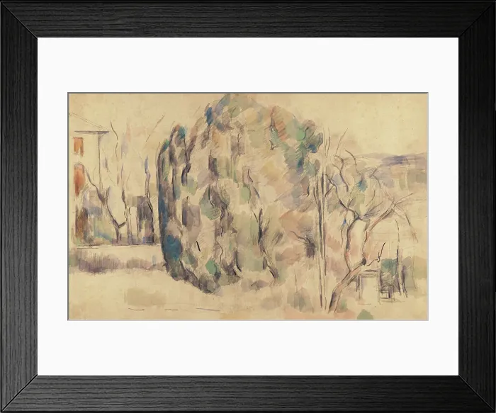 Framed Print : Maison et bosquet, c 1890. Creator: Cézanne, Paul (1839-1906) Framed Print : Maison et bosquet, c 1890. Creator: Cézanne, Paul (1839-1906)