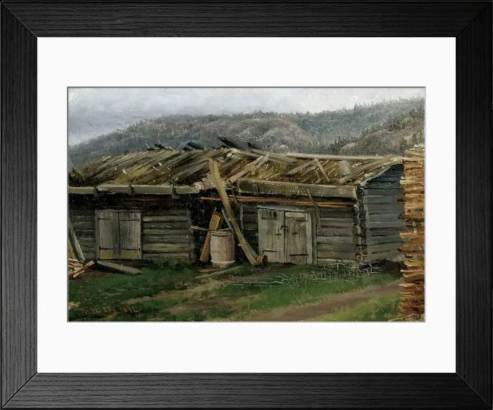 Framed Print : Boathouse, 1892. Creator: Thorsten Waenerberg Framed Print : Boathouse, 1892. Creator: Thorsten Waenerberg