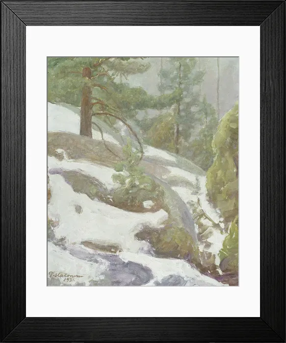 Framed Print : Winter Landscape, 1931. Creator: Pekka Halonen Framed Print : Winter Landscape, 1931. Creator: Pekka Halonen