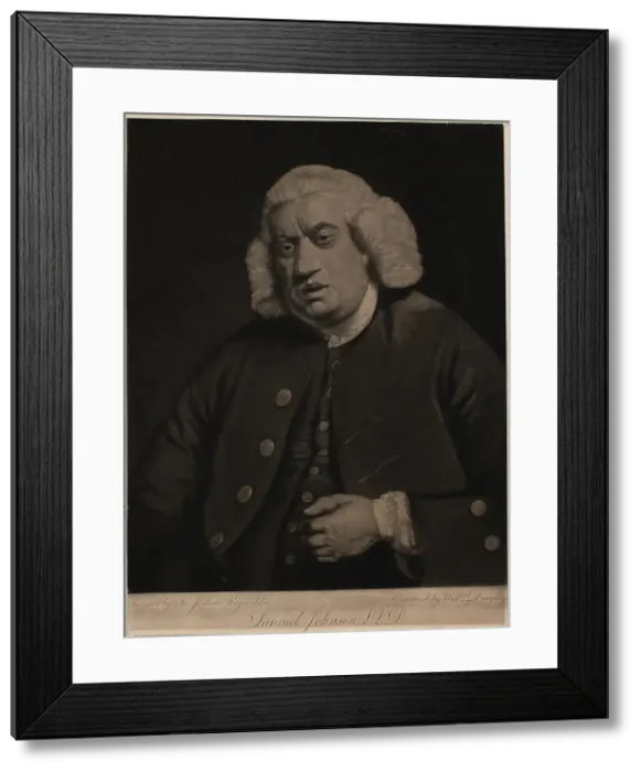 Framed Print : Portrait of Samuel Johnson (1709-1784). Creator: Doughty, William (1757-1782) Framed Print : Portrait of Samuel Johnson (1709-1784). Creator: Doughty, William (1757-1782)