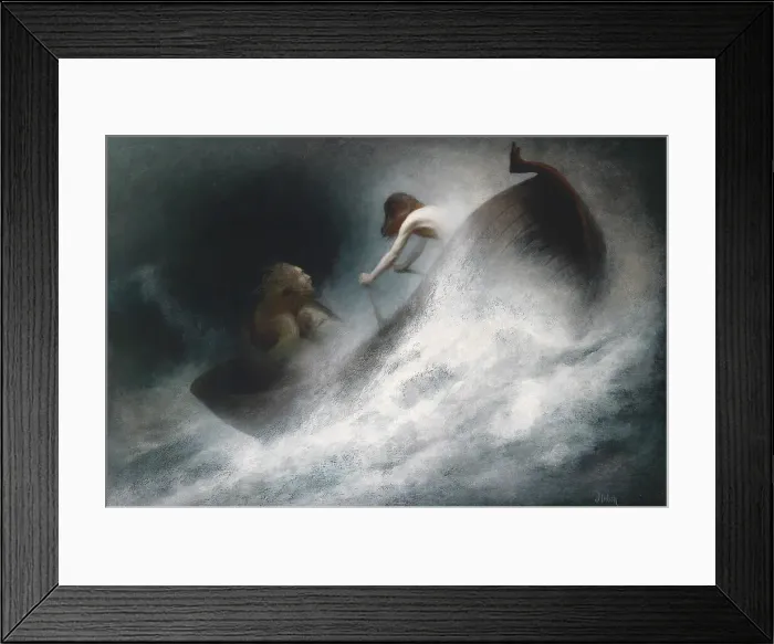 Framed Print : Towards Rescue, c 1900. Creator: Diefenbach, Karl Wilhelm (1851-1913) Framed Print : Towards Rescue, c 1900. Creator: Diefenbach, Karl Wilhelm (1851-1913)