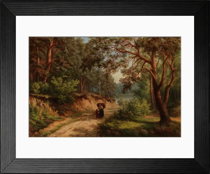 Framed Print : Landscape in Germany, 1860. Creator: Victoria Aberg Framed Print : Landscape in Germany, 1860. Creator: Victoria Aberg