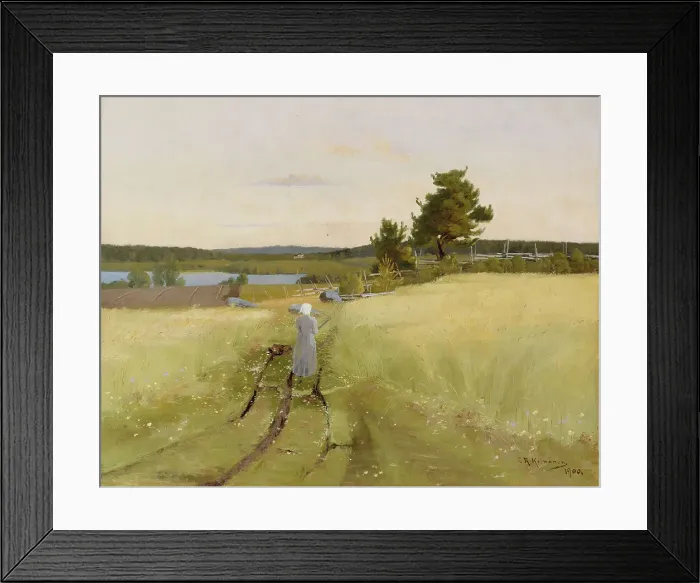 Framed Print : Haminalahti, Farmer's Wife on the Cartway, 1900. Creator: Sigfrid August Keinanen Framed Print : Haminalahti, Farmer's Wife on the Cartway, 1900. Creator: Sigfrid August Keinanen