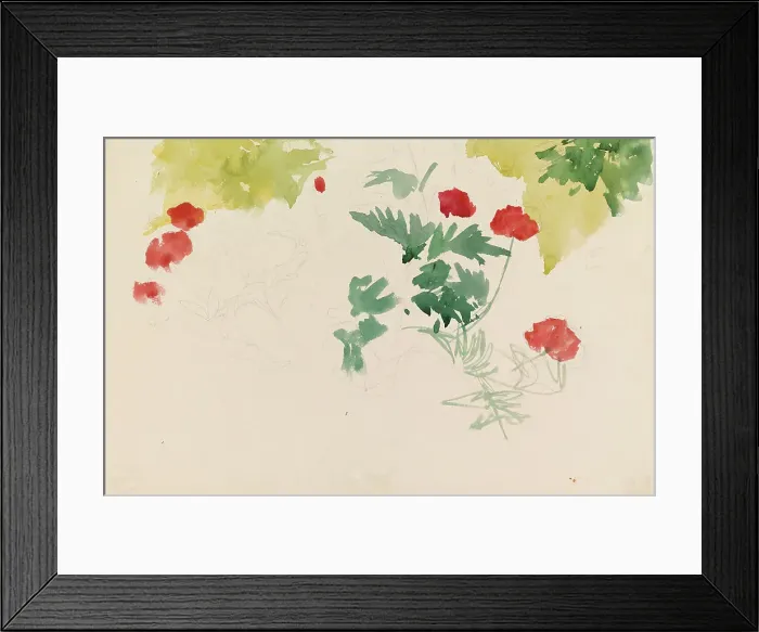 Framed Print : Geraniums, c1890s. Creator: Albert Edelfelt Framed Print : Geraniums, c1890s. Creator: Albert Edelfelt