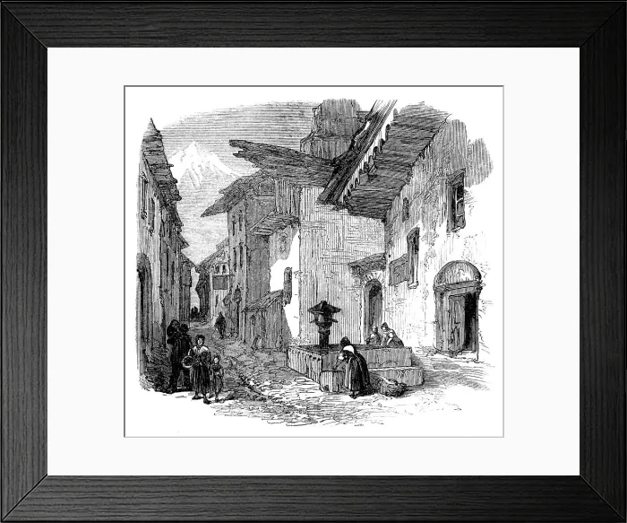 Framed Print : Mont Cenis Railway scenery: Salbertrand, 1871. Creator: Unknown Framed Print : Mont Cenis Railway scenery: Salbertrand, 1871. Creator: Unknown