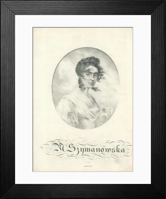 Framed Print : Portrait of Maria Szymanowska (1789-1831). Creator: Chodkiewicz, Alexander (1776-1838) Framed Print : Portrait of Maria Szymanowska (1789-1831). Creator: Chodkiewicz, Alexander (1776-1838)