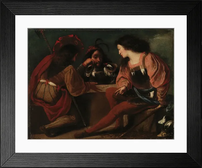 Framed Print : Dice players, 1622-1687. Creator: Pietro della Vecchia Framed Print : Dice players, 1622-1687. Creator: Pietro della Vecchia