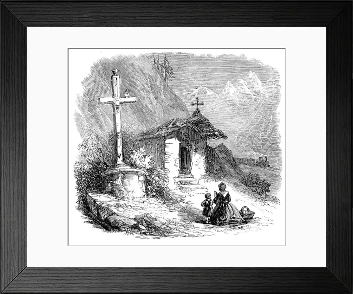 Framed Print : Mont Cenis Railway scenery: near Oulx, 1871. Creator: Unknown Framed Print : Mont Cenis Railway scenery: near Oulx, 1871. Creator: Unknown