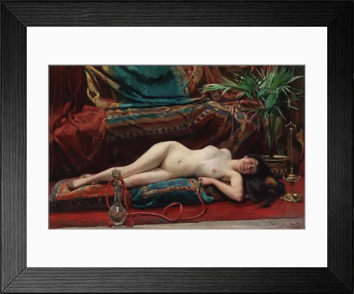 Framed Print : Odalisque, 1883. Creator: Richard Hall Framed Print : Odalisque, 1883. Creator: Richard Hall