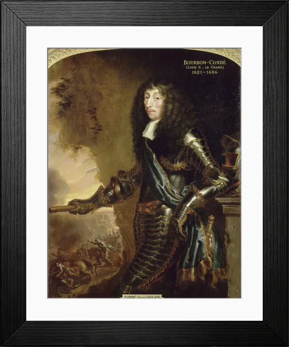 Framed Print : Portrait of Louis II de Bourbon (1621-1686), c1657. Creator: Egmont, Justus van (1601-1674) Framed Print : Portrait of Louis II de Bourbon (1621-1686), c1657. Creator: Egmont, Justus van (1601-1674)