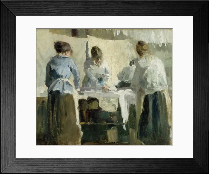 Framed Print : French Women Ironing, 1889. Creator: Torsten Wasastjerna Framed Print : French Women Ironing, 1889. Creator: Torsten Wasastjerna