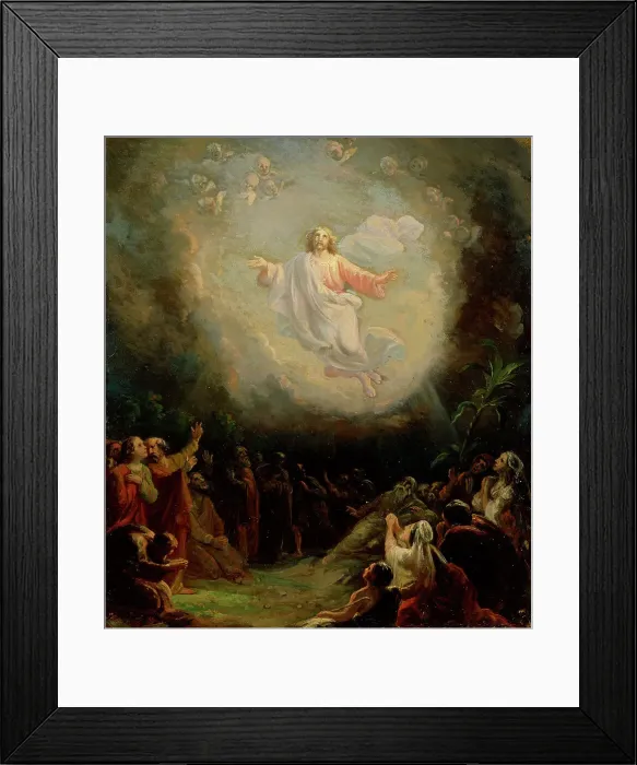 Framed Print : The Ascension of Christ, sketch for the Lemlanni altarpiece, 1872. Creator: Robert Wilhelm Ekman Framed Print : The Ascension of Christ, sketch for the Lemlanni altarpiece, 1872. Creator: Robert Wilhelm Ekman