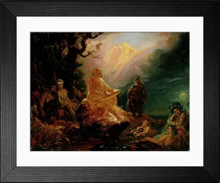 Framed Print : Väinämöinen's playing, sketch. Creator: Robert Wilhelm Ekman Framed Print : Väinämöinen's playing, sketch. Creator: Robert Wilhelm Ekman