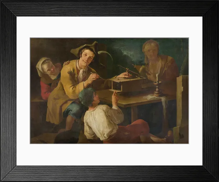 Framed Print : The Mousetrap. Creator: Cipper, Giacomo Francesco (1664-1736) Framed Print : The Mousetrap. Creator: Cipper, Giacomo Francesco (1664-1736)