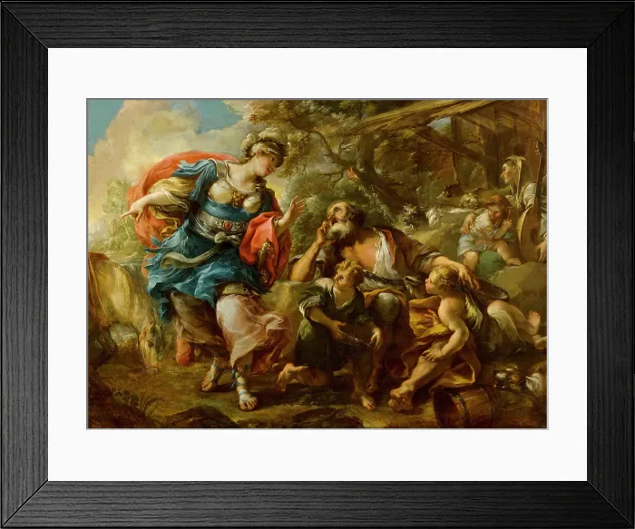 Framed Print : Erminia and the shepherds, 1712-1784. Creator: Stefano Torelli Framed Print : Erminia and the shepherds, 1712-1784. Creator: Stefano Torelli
