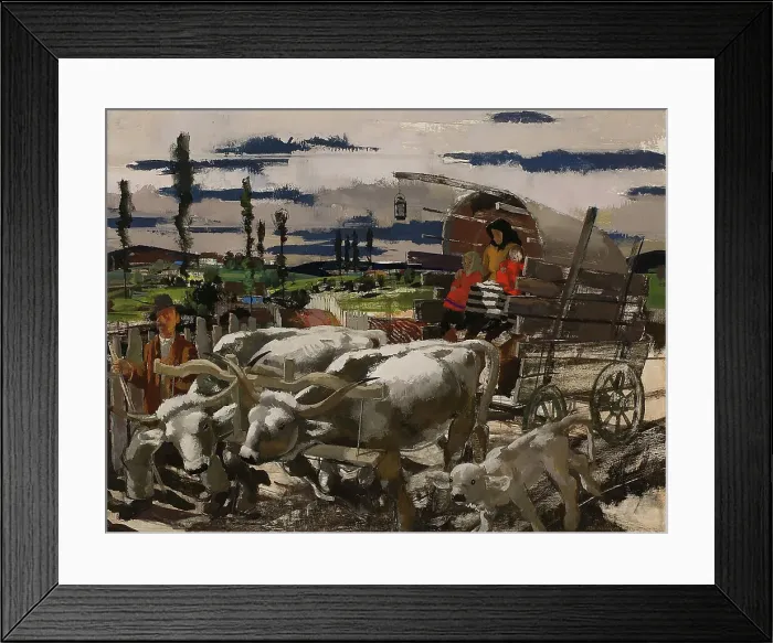 Framed Print : Homeward Bound, 1938. Creator: Vilmos Aba-Novák Framed Print : Homeward Bound, 1938. Creator: Vilmos Aba-Novák