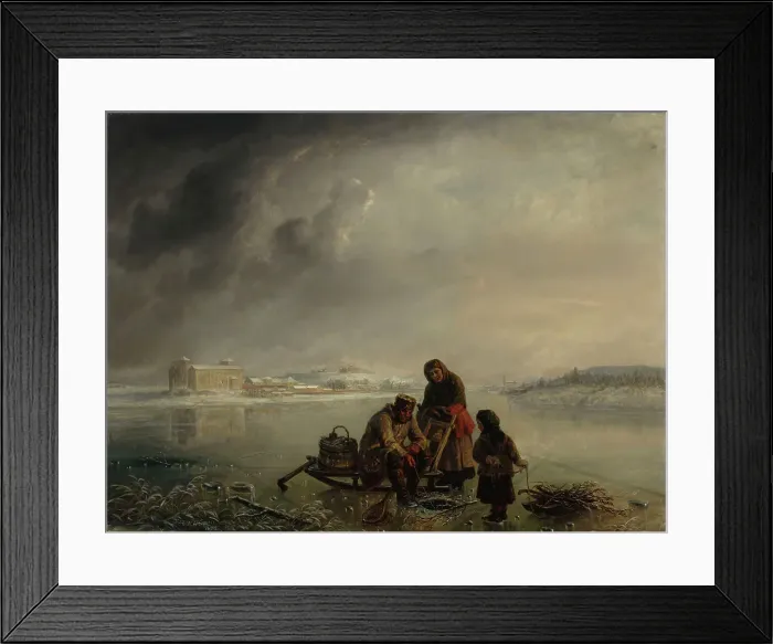 Framed Print : Winter Fishing in Front of Turku, 1872. Creator: Robert Wilhelm Ekman Framed Print : Winter Fishing in Front of Turku, 1872. Creator: Robert Wilhelm Ekman