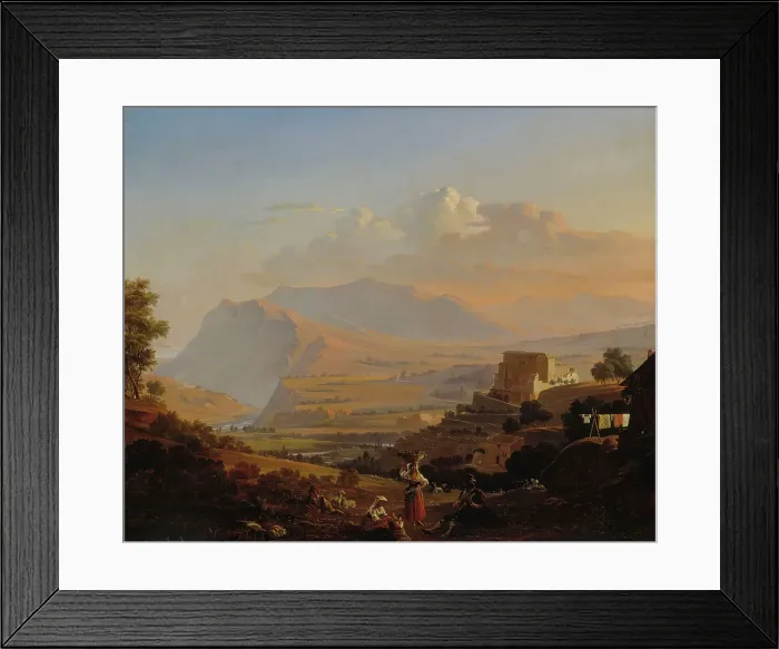 Framed Print : Landscape from Subiaco, 1844. Creator: Robert Wilhelm Ekman