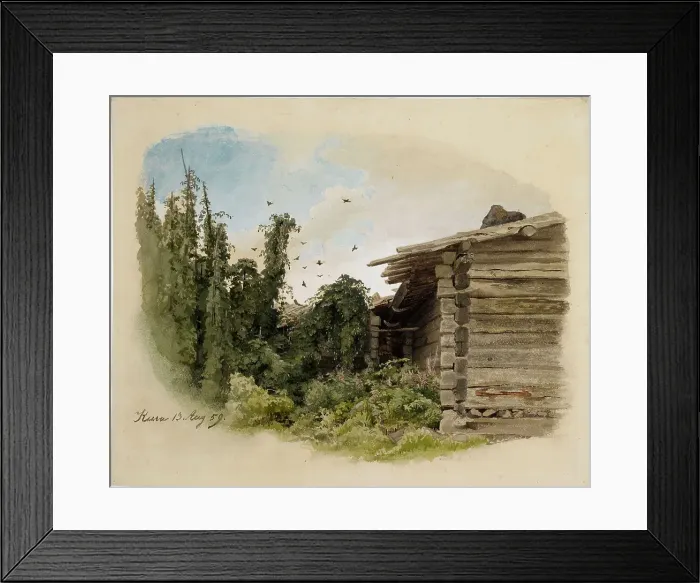 Framed Print : Hop garden, 1859. Creator: Werner Holmberg Framed Print : Hop garden, 1859. Creator: Werner Holmberg