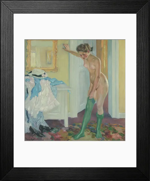 Framed Print : The green stockings, c 1915. Creator: Cucuel, Edward (1875-1954)