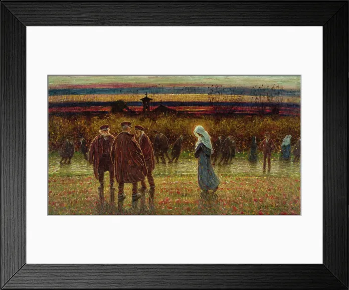 Framed Print : Falling Leaves, 1898. Creator: Dall'Oca Bianca, Angelo (1858-1942) Framed Print : Falling Leaves, 1898. Creator: Dall'Oca Bianca, Angelo (1858-1942)
