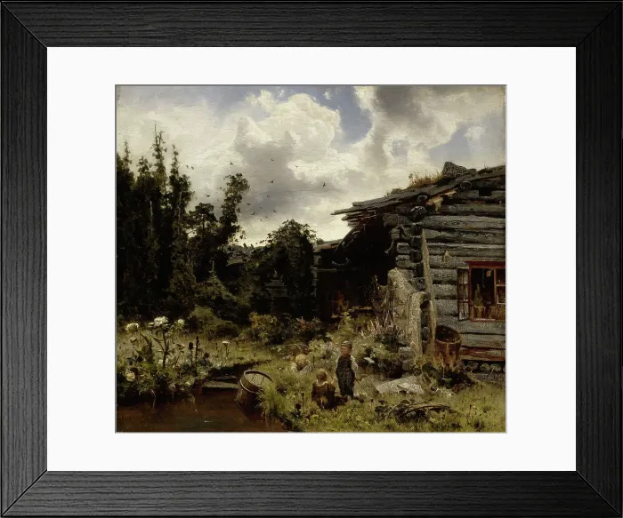 Framed Print : Finnish Hop Garden, 1860. Creator: Werner Holmberg Framed Print : Finnish Hop Garden, 1860. Creator: Werner Holmberg