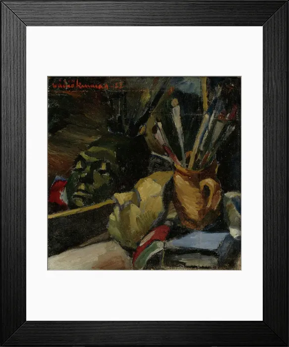 Framed Print : Still-Life with the Self-Portrait, 1922. Creator: Vaino Kunnas Framed Print : Still-Life with the Self-Portrait, 1922. Creator: Vaino Kunnas
