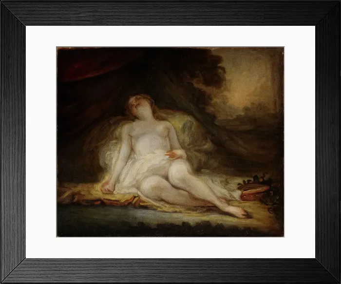 Framed Print : Sleeping Bacchante, copy after Fragonard, 1908. Creator: Werner von Hausen Framed Print : Sleeping Bacchante, copy after Fragonard, 1908. Creator: Werner von Hausen