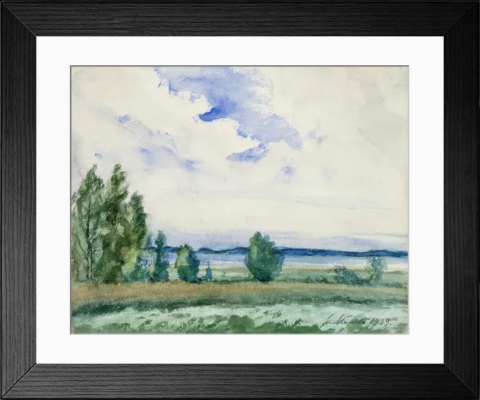 Framed Print : Landscape, 1939. Creator: Juho Makela Framed Print : Landscape, 1939. Creator: Juho Makela