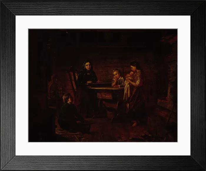 Framed Print : Crete Haapasalo Playing the Kantele, 1857. Creator: Robert Wilhelm Ekman Framed Print : Crete Haapasalo Playing the Kantele, 1857. Creator: Robert Wilhelm Ekman