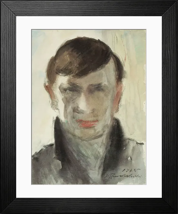 Framed Print : Head of a man, 1915. Creator: Jalmari Ruokokoski Framed Print : Head of a man, 1915. Creator: Jalmari Ruokokoski
