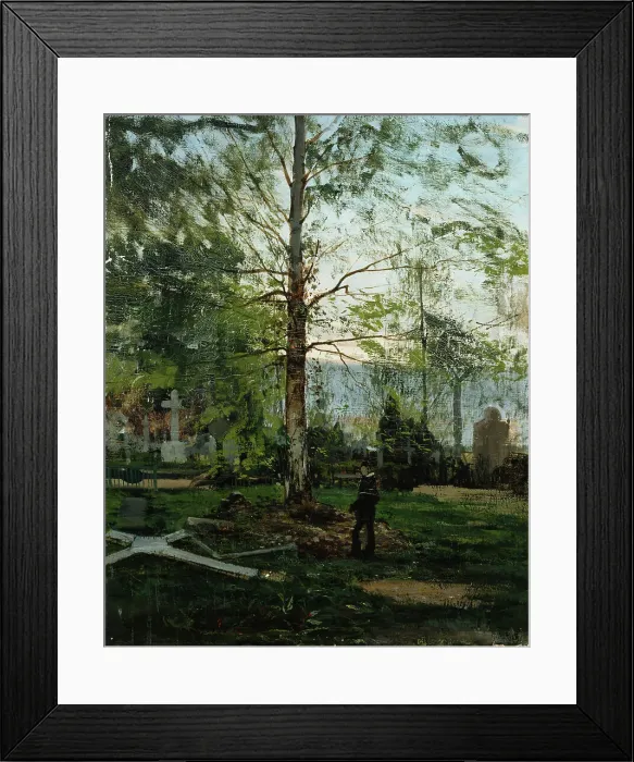 Framed Print : Werner Holmberg's Graveside, 1882. Creator: Victor Westerholm Framed Print : Werner Holmberg's Graveside, 1882. Creator: Victor Westerholm