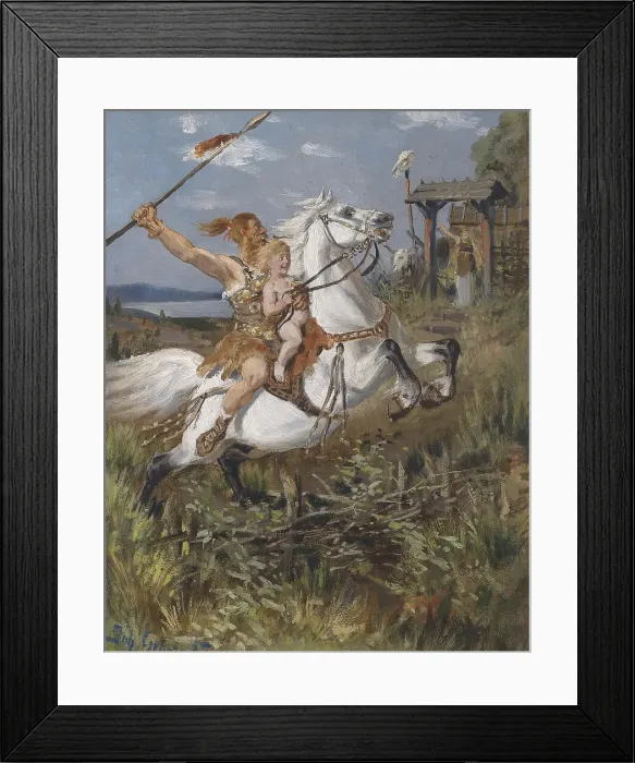 Framed Print : Ride of a Hun, 1885. Creator: Gehrts, Johannes (1855-1921) Framed Print : Ride of a Hun, 1885. Creator: Gehrts, Johannes (1855-1921)