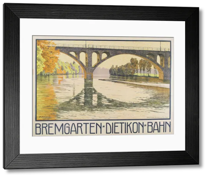 Framed Print : Bremgarten-Dietikon railway line, 1911-1912. Creator: Colombi, Plinio (1873-1951) Framed Print : Bremgarten-Dietikon railway line, 1911-1912. Creator: Colombi, Plinio (1873-1951)