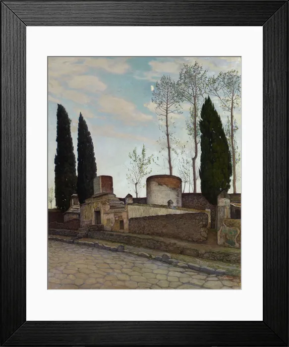 Framed Print : Street of Tombs in Pompeii, 1902. Creator: Werner von Hausen Framed Print : Street of Tombs in Pompeii, 1902. Creator: Werner von Hausen