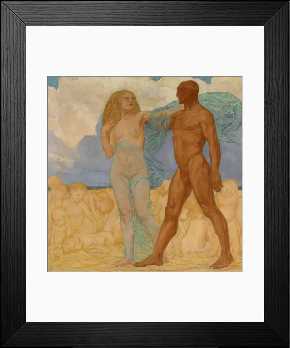 Framed Print : Adagio (from the cycle Rhythms), 1913. Creator: Friedrich, Otto (1862-1937) Framed Print : Adagio (from the cycle Rhythms), 1913. Creator: Friedrich, Otto (1862-1937)