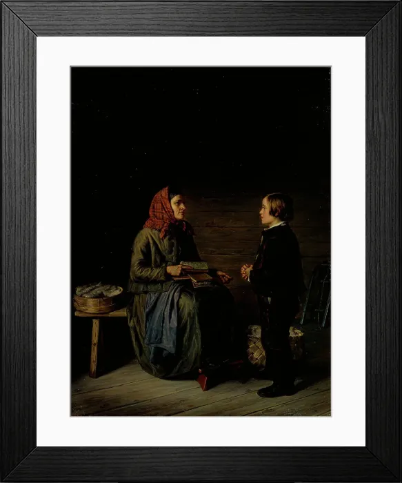 Framed Print : The Morning before an Examination, 1867. Creator: Robert Wilhelm Ekman Framed Print : The Morning before an Examination, 1867. Creator: Robert Wilhelm Ekman