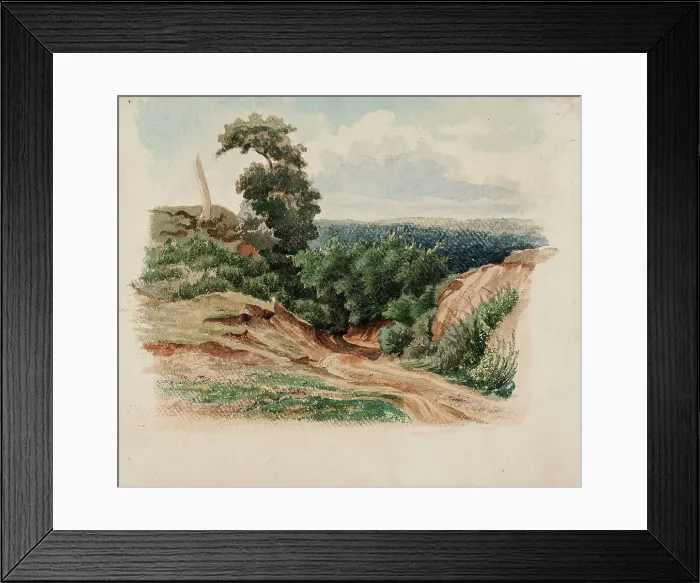 Framed Print : A road on a sandy hill, 1848-1860. Creator: Werner Holmberg Framed Print : A road on a sandy hill, 1848-1860. Creator: Werner Holmberg